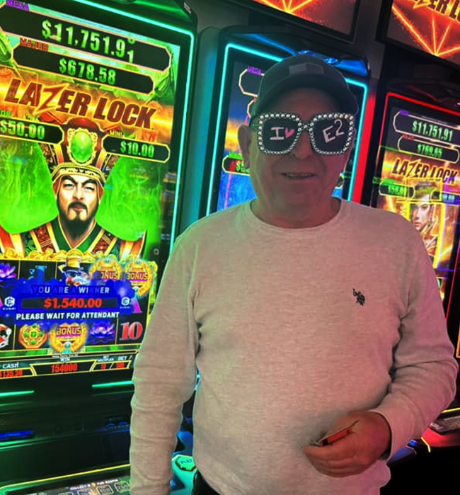 Man inside a casino